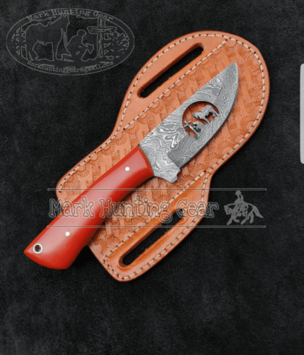 Custom Hamdmade Damascus Steel Cowboy Skinner knife.....MHG-Item#3