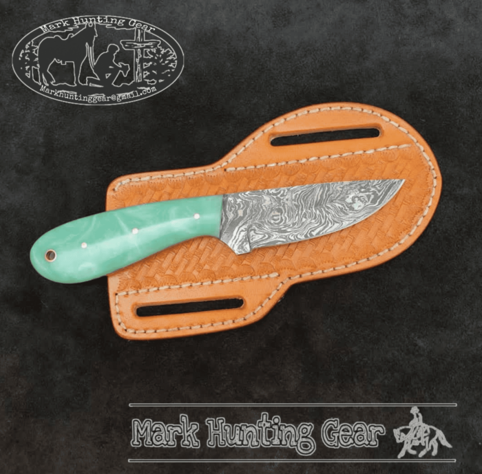 Custom Handmade Damascus Steel Cowboy Skinner knife.....MHG-Item#4 - Image 1