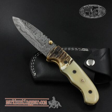 Custom Handmade Damascus Steel Folding knife.....MHG-Item#8