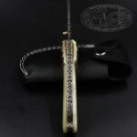 Custom Handmade Damascus Steel Folding knife.....MHG-Item#8 - Image 3
