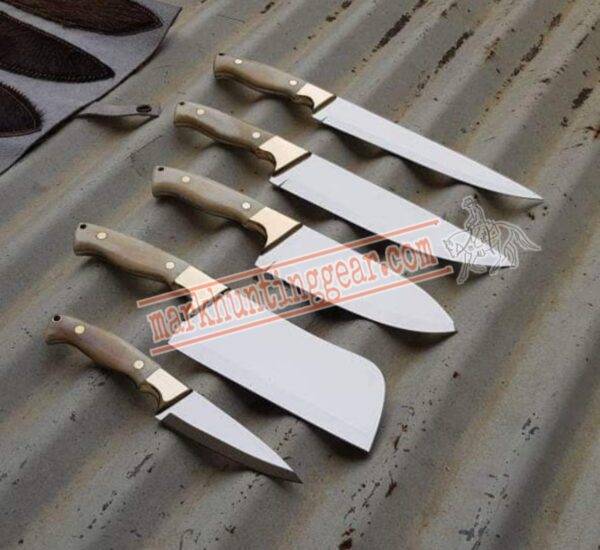 PicsArt_08-18-06.14.53 Custom Handmade D2 Steel Chef knife Set. - Image 1
