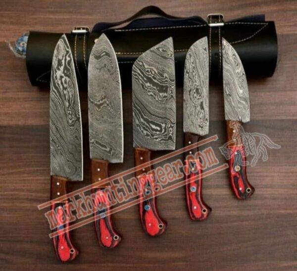Custom Handmade Damascus Steel Chef knives set.....MHG-Item#10 - Image 1