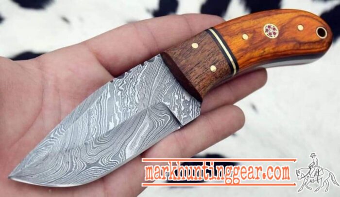 Custom Handmade Damascus Steel Cowboy Skinner Knife - Image 2