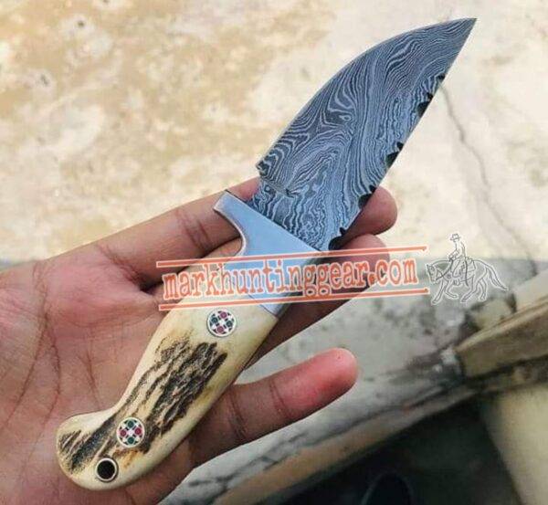 PicsArt_08-18-11.08.26 Custom Handmade Damascus Steel Cowboy Skinner Knife - Image 1