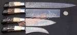 Custom Handmade Damascus steel Chef knives Set. - Image 3