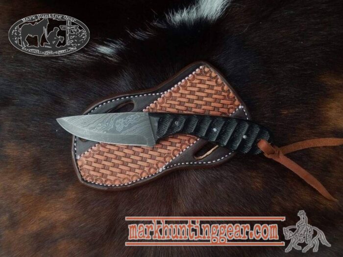Custom Hamdmade Damascus Steel Cowboy Skinner knife - Image 1
