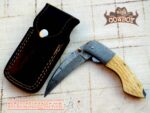 Custom Handmade Damascus Steel Folding knife