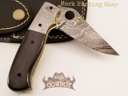 Custom Handmade Damascus Steel Folding knife
