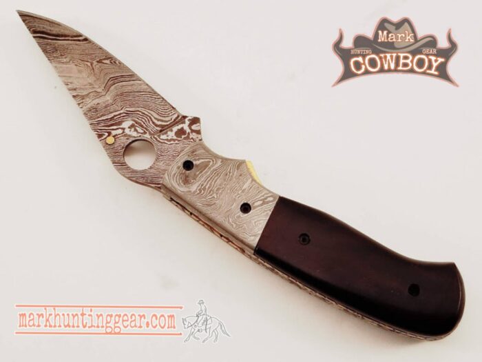 Custom Handmade Damascus Steel Folding knife - Image 2
