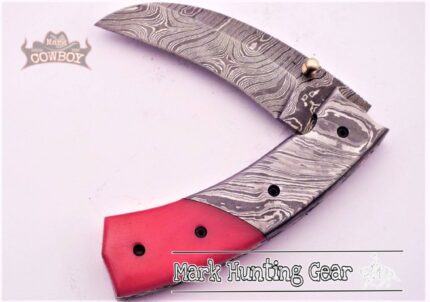 Custom Handmade Damascus Steel Folding knife