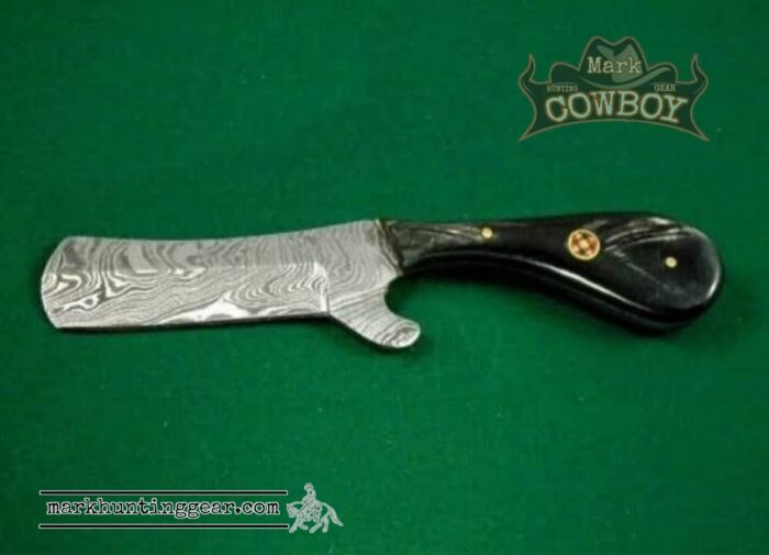 Custom made Damascus Steel Cowboy Bull Cutter knife - Image 1