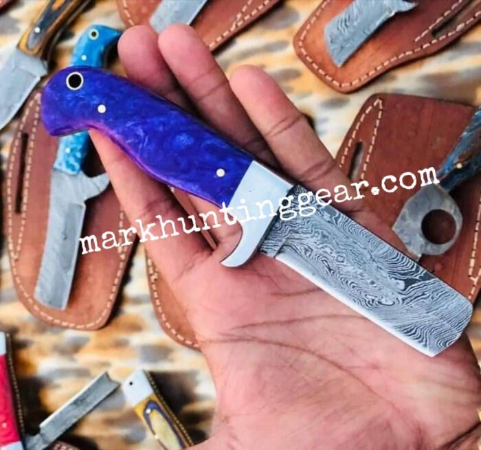 Custom made Damascus Steel Cowboy Bull Cutter knife - Image 1