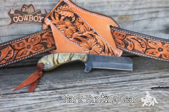 Custom made Damascus Steel Cowboy Bull Cutter Knife - Image 1