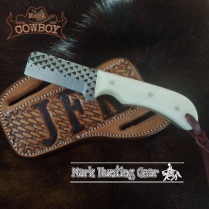 Custom made Resp Steel Cowboy Bull cutter Knife