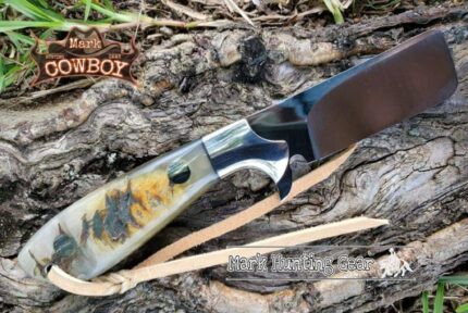Custom Made D2 Steel Cowboy Bull Cutter Knife