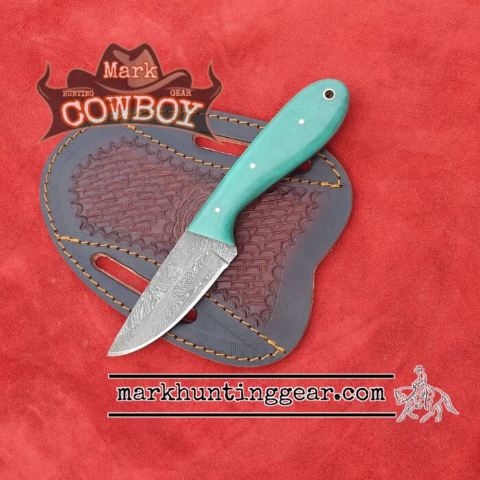 Custom made Damascus Steel Cowboy Skinner Knife - Image 1