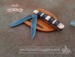 Custom Made 1095 Steel Cowboy Folding Knife...