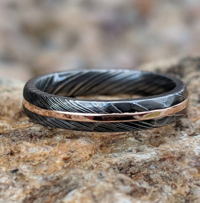 Custom Handmade Damascus Steel Ring - Image 2