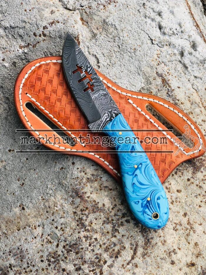 Custom Handmade Damascus Steel Cowboy Skinner Knife... - Image 2