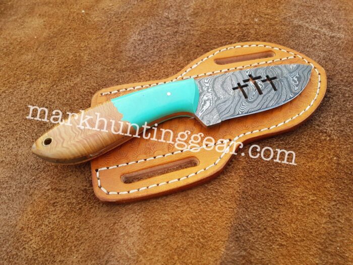 Custom Handmade Damascus Steel Cowboy Skinner Knife.... - Image 2