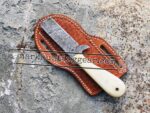 Custom Handmade Damascus Steel Cowboy Bull Cutter Knife… - Image 2