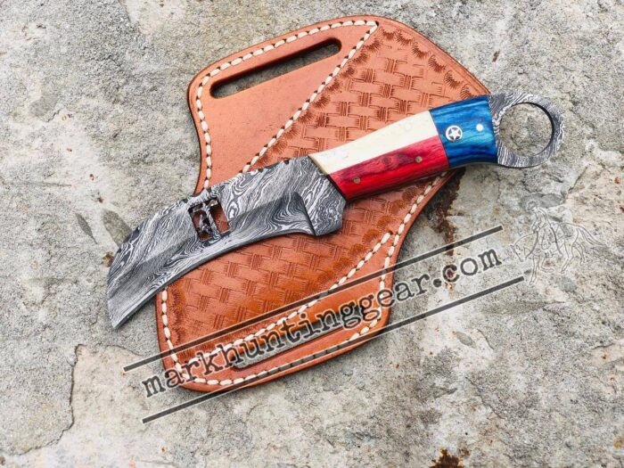 Custom Handmade Damascus Steel Lineman Knife... - Image 1