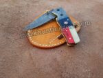 Custom Handmade Damascus Steel Cowboy Folding Knife... - Image 2