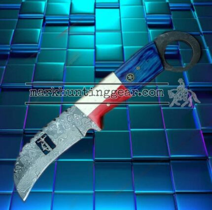 Custom Handmade Damascus Steel Lineman Knife…