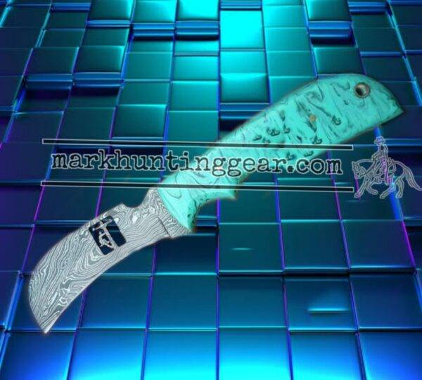 PicsArt_04-10-12.45.04 Custom Handmade Damascus Steel Lineman Knife… - Image 1