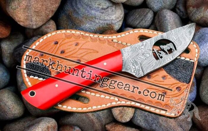 Custom Handmade Damascus Steel Cowboy Skinner Knife... - Image 1