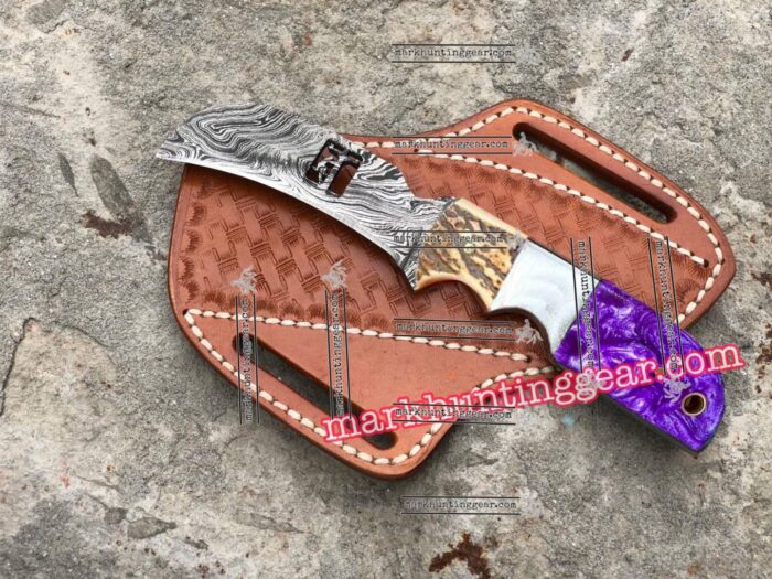 Custom Handmade Damascus Steel Lineman knife - Image 1
