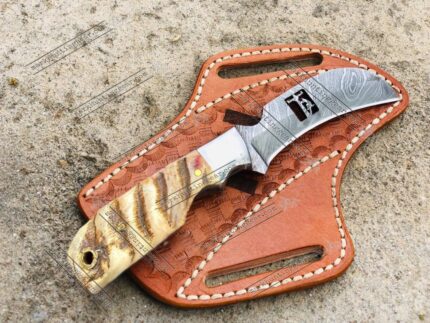 Custom Handmade Damascus Steel Lineman Knife…