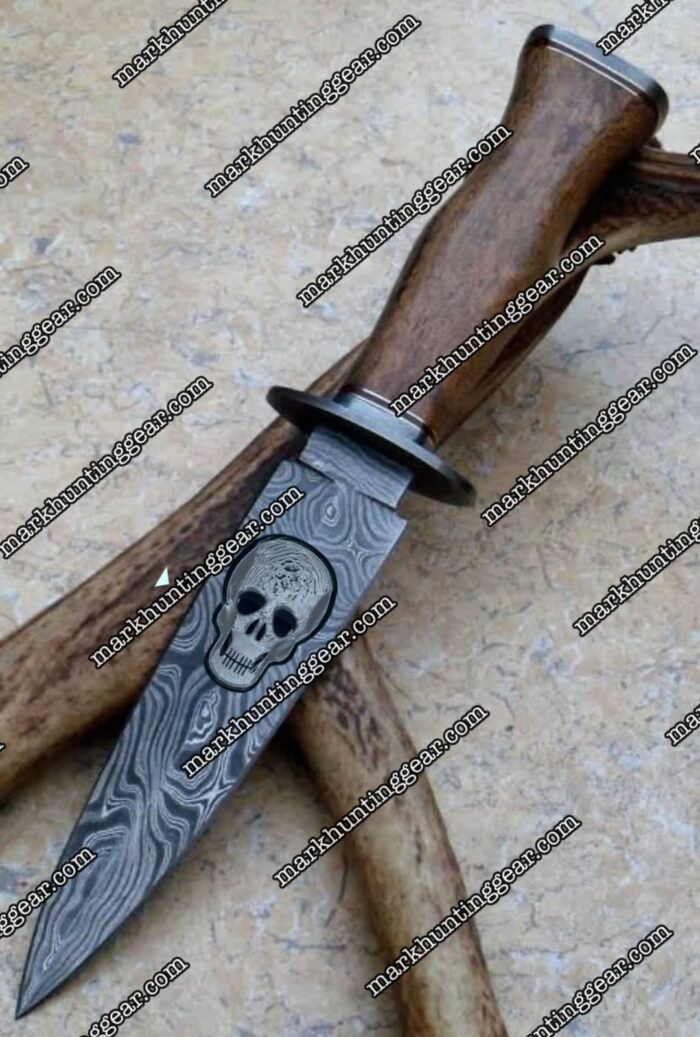 Custom Handmade Damascus Steel Dagger Knife For Skull Lover’s… - Image 1