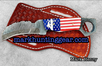 Custom Made Damascus Steel Hawkbill knife...
