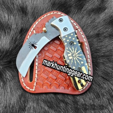 Custom Handmade 1095 Steel Hawkbill Folding Knife...