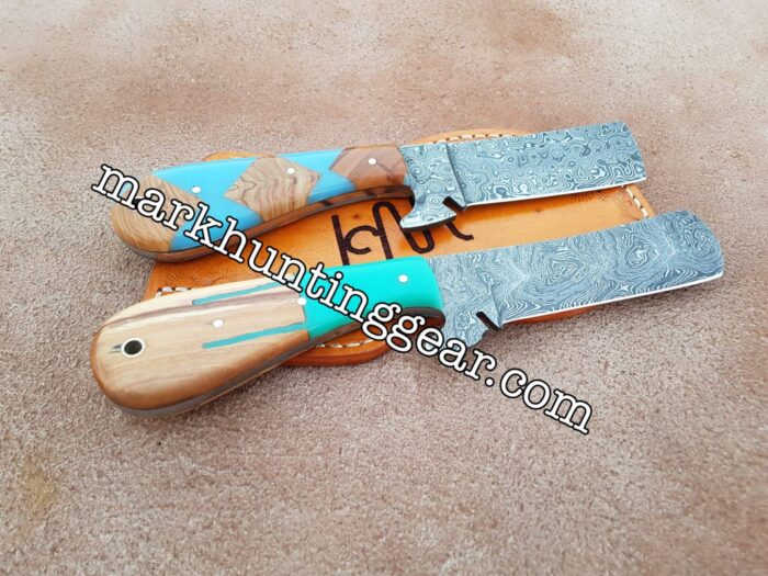 Damascus Steel Bull Cutter Knife Set... - Image 1