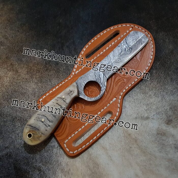 Custom Handmade Damascus Steel Bull Cutter Knife... - Image 1
