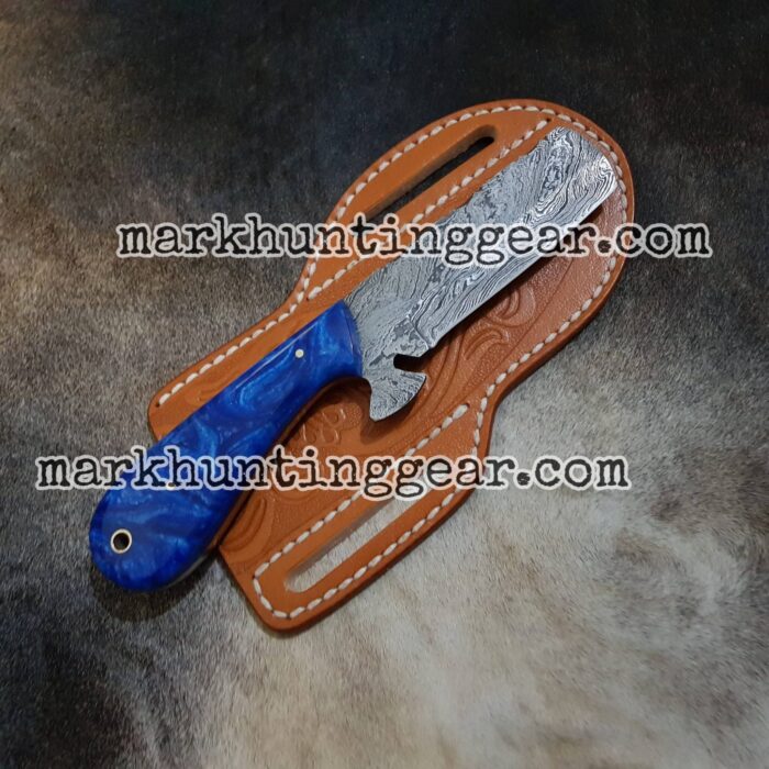 Custom Handmade Damascus Steel Bull Cutter Knife... - Image 1