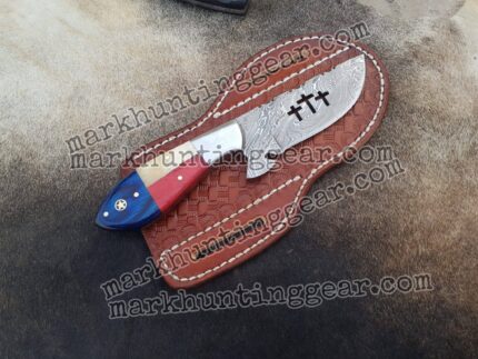 Texas Flag Handel Cowboy Skinner Knife...