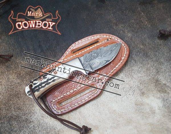 Custom Handmade Damascus Steel Cowboy Skinner Knife... - Image 1