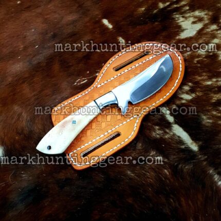 Custom Handmade 440c Stainless Steel Mirror Polished Blade Cowboy Skinner Knife...