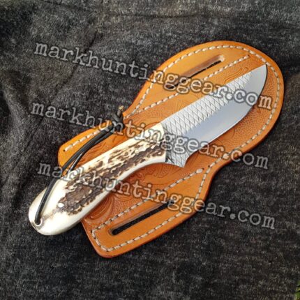 Custom Handmade Resp Steel Cowboy Skinner Knife.