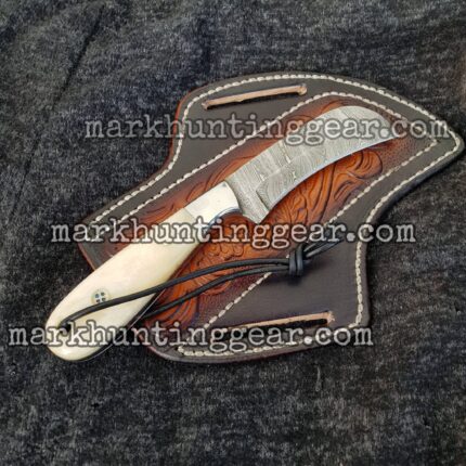 Custom Handmade Damascus Steel Hawkbill Knife...