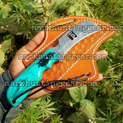 Custom Handmade Damascus Steel Lineman Knife…