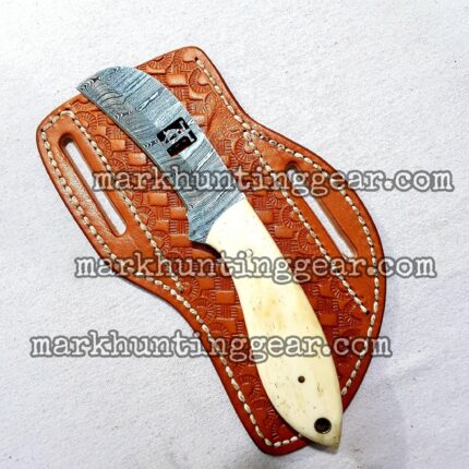 Custom Handmade Damascus Steel Lineman Knife
