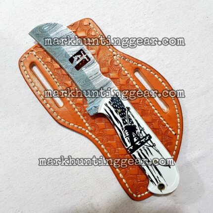 Custom Handmade Damascus Steel Lineman Knife…