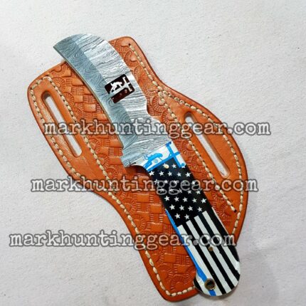 Custom Handmade Damascus Steel Lineman Knife...