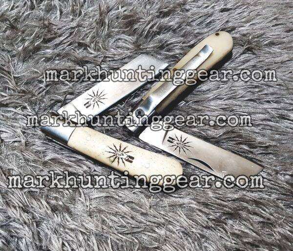 PicsArt_05-08-02.24.57 Custom Handmade 440c Stainless Steel Pocket Knife Pair(IBEW) - Image 1
