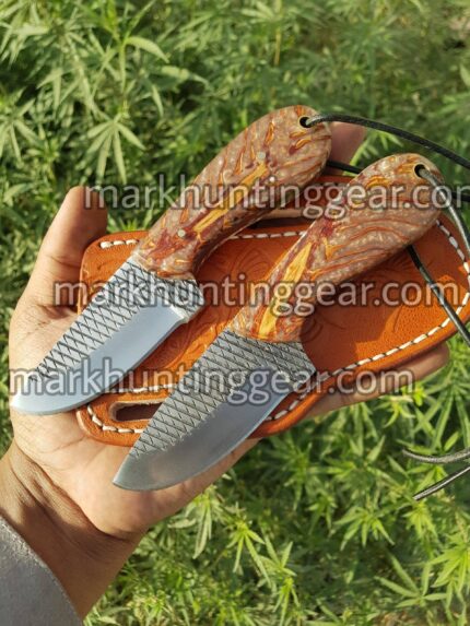 Custom Handmade Resp Steel Cowboy Knife Pair...