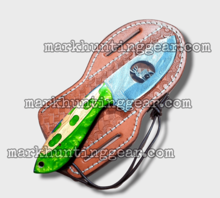 Custom Handmade Damascus Steel Cowboy Skinner Knife...
